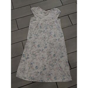 Earth Angels Womens Nightgown Floral Lace Trim Short Sleeve 1X